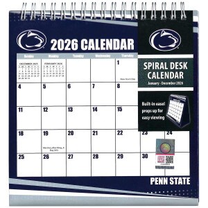 desk calendar with easel Penn State 2026